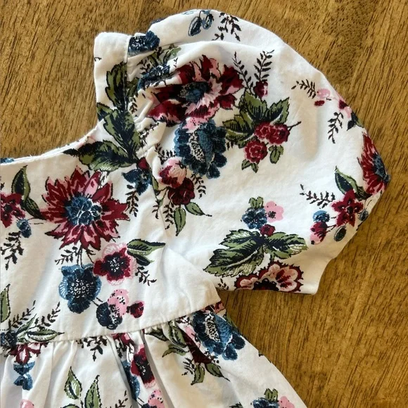 Janie and Jack Floral Puff Sleeve Dress Toddler Girls 12-18 Months - Picture 5 of 10